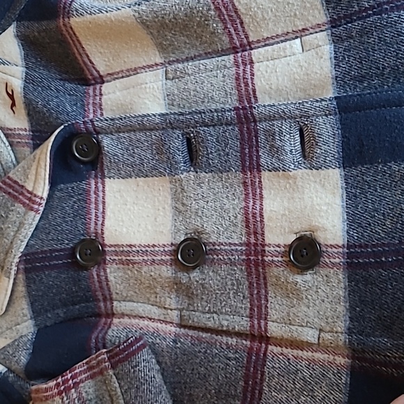 Hollister Women's Wool Blend Coat/ Double Breasted Plaid Short Jacket Size XS - Picture 3 of 13